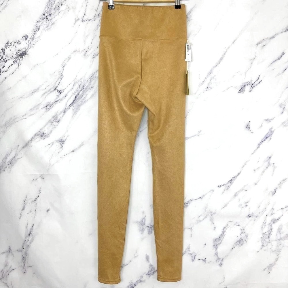 Wilfred Free | Aritzia | Daria Vegan Suede Leggings | Caramel | Sz S - Picture 6 of 9